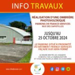 TRAVAUX DE RÉALISATION D’UNE OMBRIÈRE PHOTOVOLTAÏQUE SUR LE PARKING DE FRANCE SERVICES